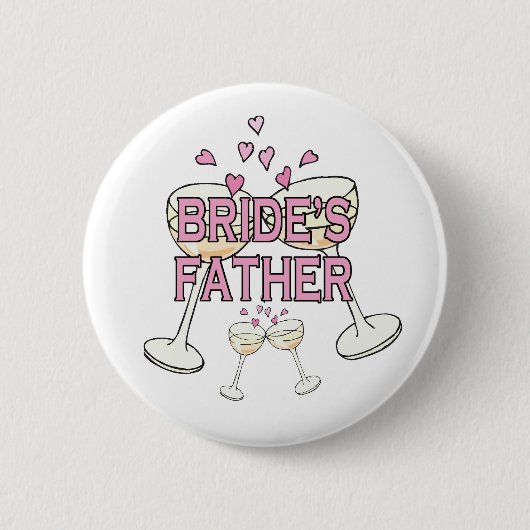 Badge Rond 5 Cm Bouton : Père de la mariée (Devant)