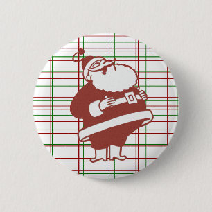 Badge Rond 5 Cm Bouton père Noël