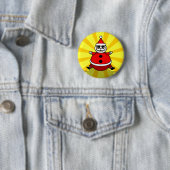 Badge Rond 5 Cm Bouton père Noël (En situation)
