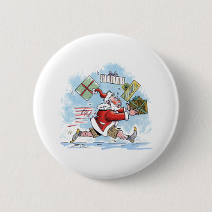 Badge Rond 5 Cm Bouton père Noël non préparé