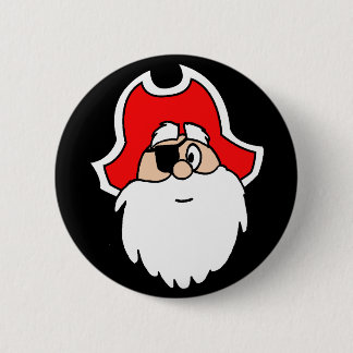 Badge Rond 5 Cm Bouton père Noël Pirate