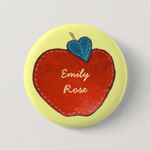 Badge Rond 5 Cm Bouton Personnalisable Apple