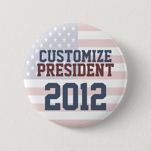 Badge Rond 5 Cm Bouton personnalisable de l'élection 2012 (Devant)