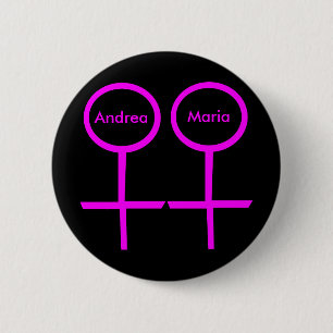 Badge Rond 5 Cm Bouton Personnalisable pour les amoureux lesbienne