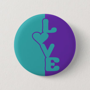 Badge Rond 5 Cm Bouton personnalisé Amour à deux tons