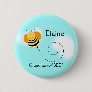Badge Rond 5 Cm Bouton personnalisé BEE HOP BUMBLE BEE NOM BEE