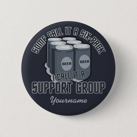 Badge Rond 5 Cm Bouton personnalisé Beer Six Pack (Devant)