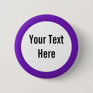 Badge Rond 5 Cm Bouton personnalisé Bordure violette