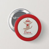 Badge Rond 5 Cm Bouton personnalisé Bouton de l'ONGLET NOM du sing (Devant & derrière)