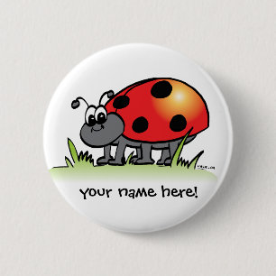 Badge Rond 5 Cm Bouton personnalisé de coccinelle