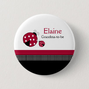 Badge Rond 5 Cm Bouton personnalisé de NOM de bogue d'audit Polkad