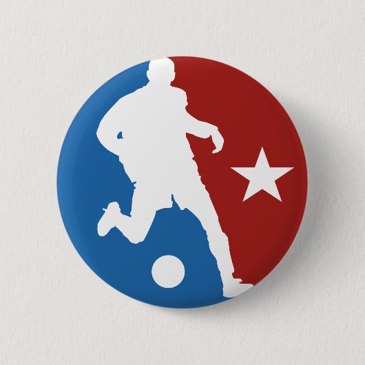Badge Rond 5 Cm Bouton personnalisé du joueur de football (Devant)