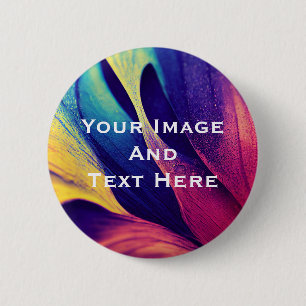 Badge Rond 5 Cm Bouton personnalisé Image et texte