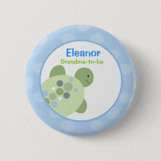 Badge Rond 5 Cm Bouton personnalisé NOM DE TURTLE DE RÉEF
