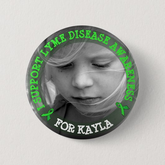 Badge Rond 5 Cm Bouton personnalisé par conscience de la maladie (Devant)
