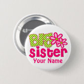 Badge Rond 5 Cm Bouton personnalisé par rose de vert de chaux de (Devant & derrière)