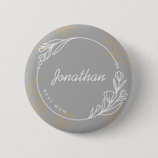 Badge Rond 5 Cm Bouton Personnalisé Simple Best Man