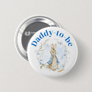 Badge Rond 5 Cm Bouton Peter Rabbit Boy "Papa to Be"