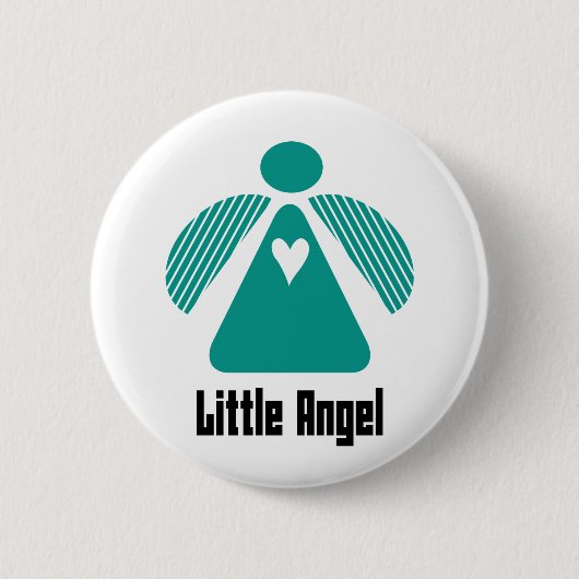 Badge Rond 5 Cm Bouton Petit Ange (Devant)