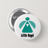 Badge Rond 5 Cm Bouton Petit Ange (Devant & derrière)