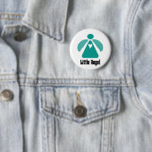 Badge Rond 5 Cm Bouton Petit Ange (En situation)