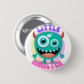 Badge Rond 5 Cm Bouton Petit Monstre (Devant & derrière)