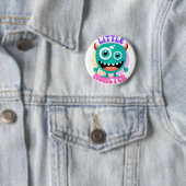 Badge Rond 5 Cm Bouton Petit Monstre (En situation)