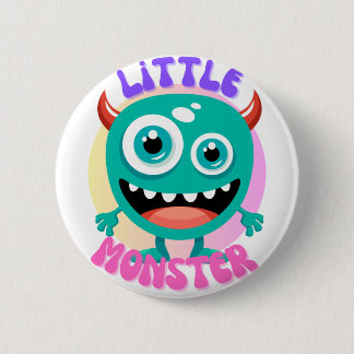 Badge Rond 5 Cm Bouton Petit Monstre