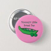 Badge Rond 5 Cm Bouton Petit Pois Doux de maman (Devant & derrière)