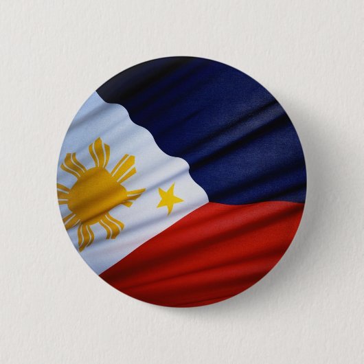 Badge Rond 5 Cm Bouton philippin de ondulation de drapeau (Devant)