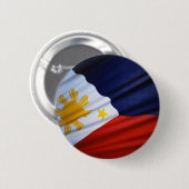 Badge Rond 5 Cm Bouton philippin de ondulation de drapeau (Devant & derrière)