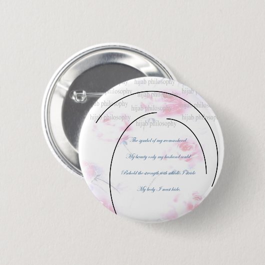 Badge Rond 5 Cm Bouton Philosophie Hijab (Devant & derrière)
