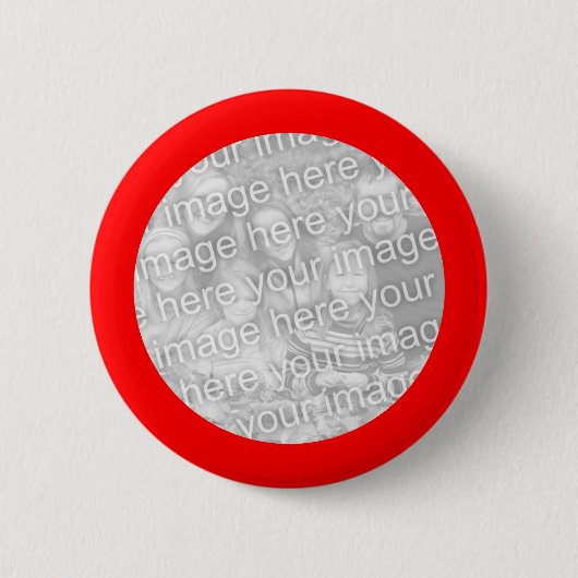 Badge Rond 5 Cm Bouton photo arrondi encadré rouge (Devant)