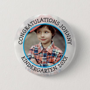Badge Rond 5 Cm Bouton photo personnalisé de la maternelle