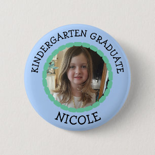 Badge Rond 5 Cm Bouton photo personnalisé de la maternelle