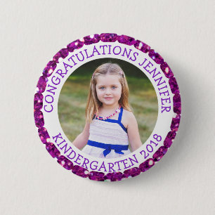 Badge Rond 5 Cm Bouton photo personnalisé de la maternelle