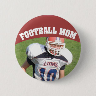 Badge Rond 5 Cm Bouton photo personnalisé de maman de football