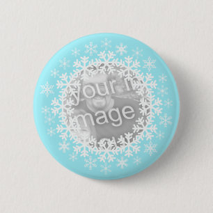 Badge Rond 5 Cm Bouton photo Snowflake