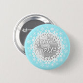 Badge Rond 5 Cm Bouton photo Snowflake (Devant & derrière)