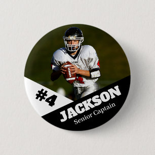 Badge Rond 5 Cm Bouton photo sport personnalisé / football à pin