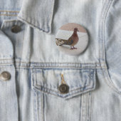 Badge Rond 5 Cm Bouton Pigeon (En situation)