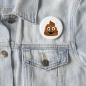 Badge Rond 5 Cm Bouton Pile de Poo Emoji (En situation)