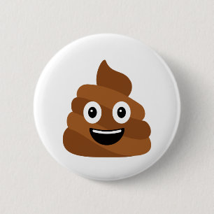 Badge Rond 5 Cm Bouton Pile de Poo Emoji