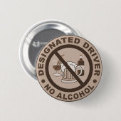 Badge Rond 5 Cm Bouton Pilote désigné (Devant & derrière)