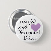 Badge Rond 5 Cm Bouton Pilote Désigné (Devant & derrière)