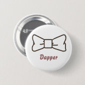 Badge Rond 5 Cm Bouton pimpant de bowtie (Devant & derrière)