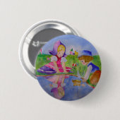 Badge Rond 5 Cm Bouton Pin Back Jouer Voilier (Devant & derrière)