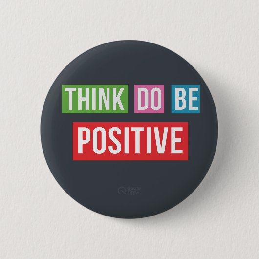 Badge Rond 5 Cm Bouton Pin de devis d'inspiration positive (Devant)