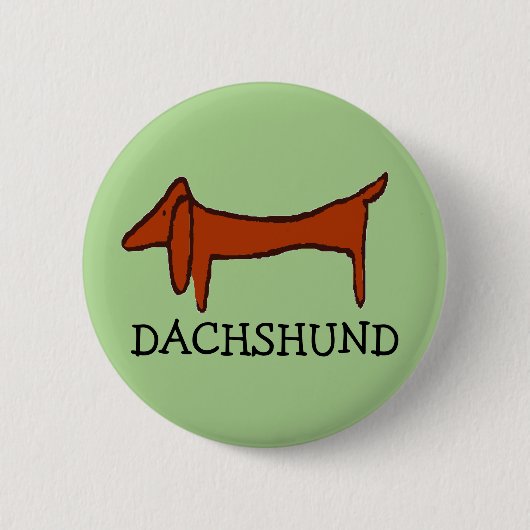 Badge Rond 5 Cm Bouton Pinback Abstrait célèbre Dachshund (Devant)