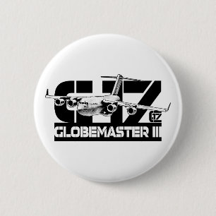 Badge Rond 5 Cm Bouton Pinback C-17 Globemaster III